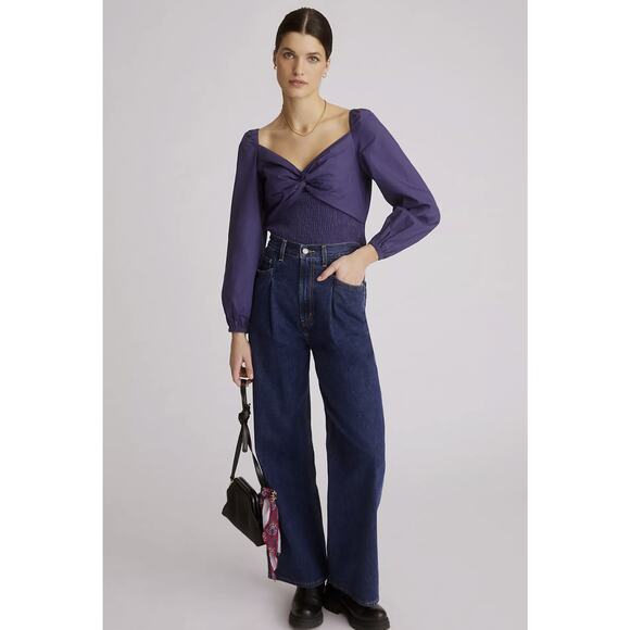 NEW Anthropologie Sunday In Brooklyn Back Bow-Tie Blouse - Small - Picture 2 of 9